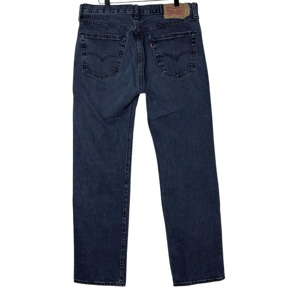 Levi's‎ 501 Jeans Mens 34x32 Black Faded Button Fly Original Fit Straight Denim